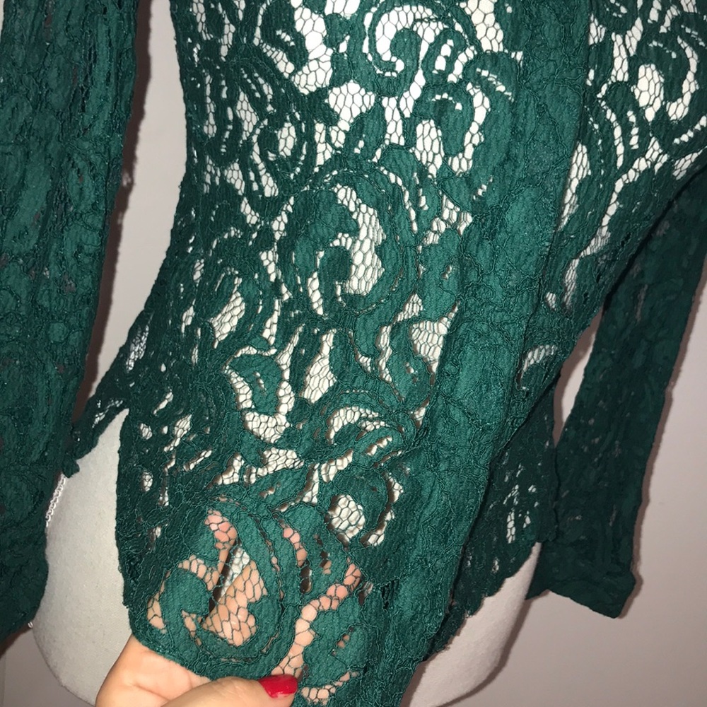 Atmosphere Green Button Down - Picture 3 of 4